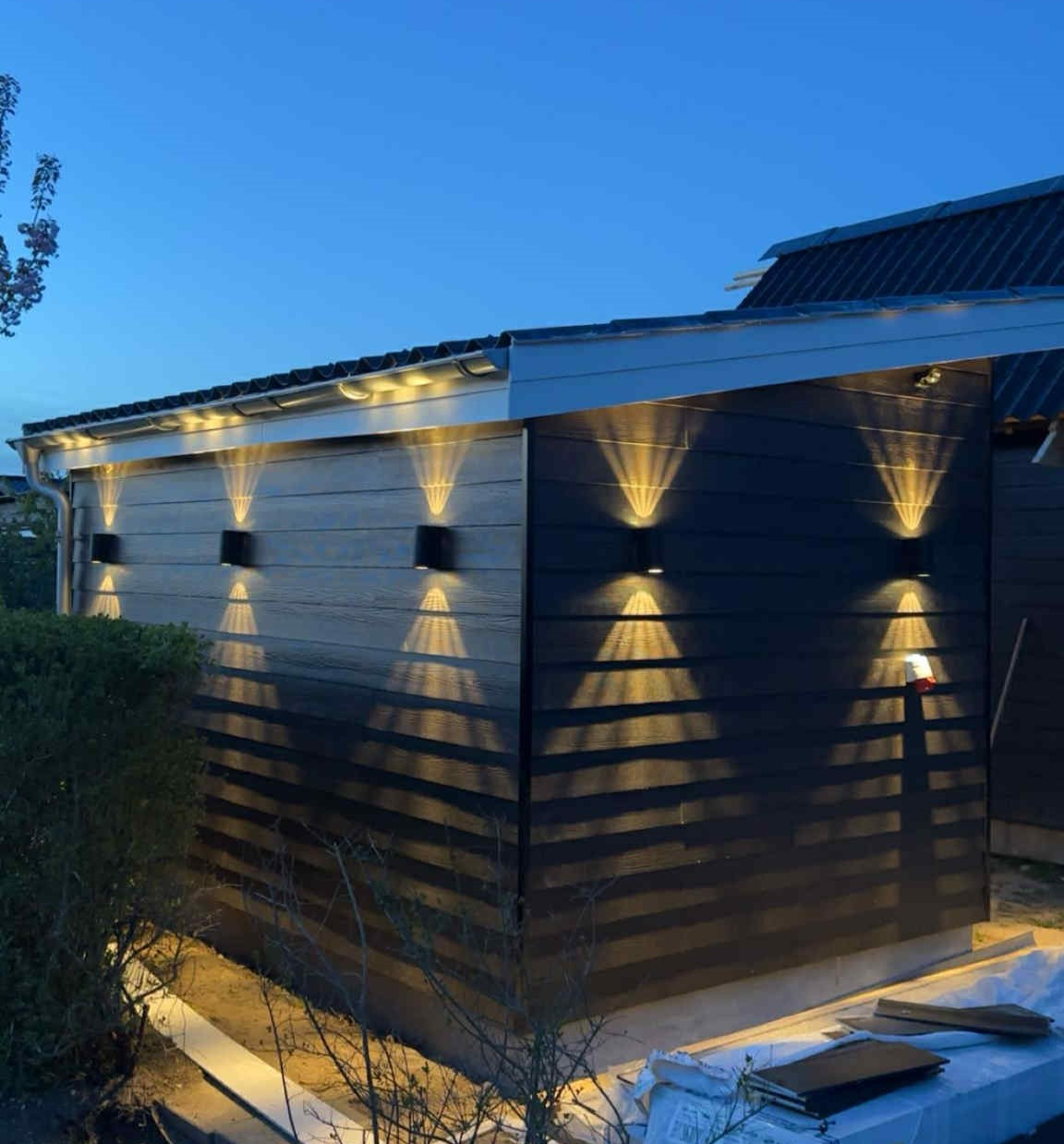 Moderne nybygget skur